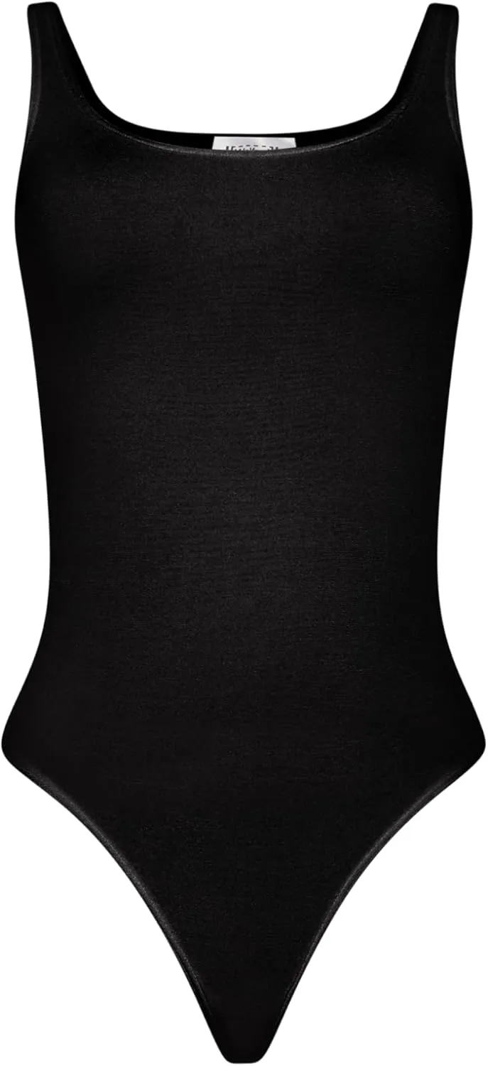 Wolford Jamaika String Body For Women Iconic Bodysuit Seamless Slim Fit Sleeveless Reinforced Scoop Neck and Armholes