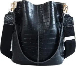 Women Hobo Shoulder Bag, Crocodile Pattern Handbags Large Capacity Crossbody Bag