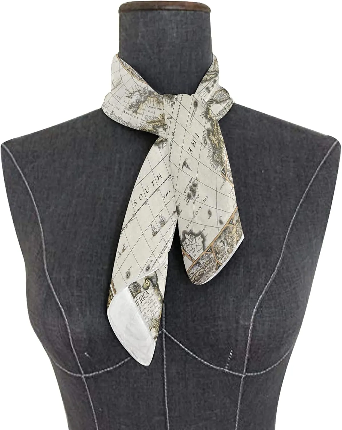 Women Silk Scarf Hair Wrap Shawl Chiffon Stole Square Scarves Headscarf