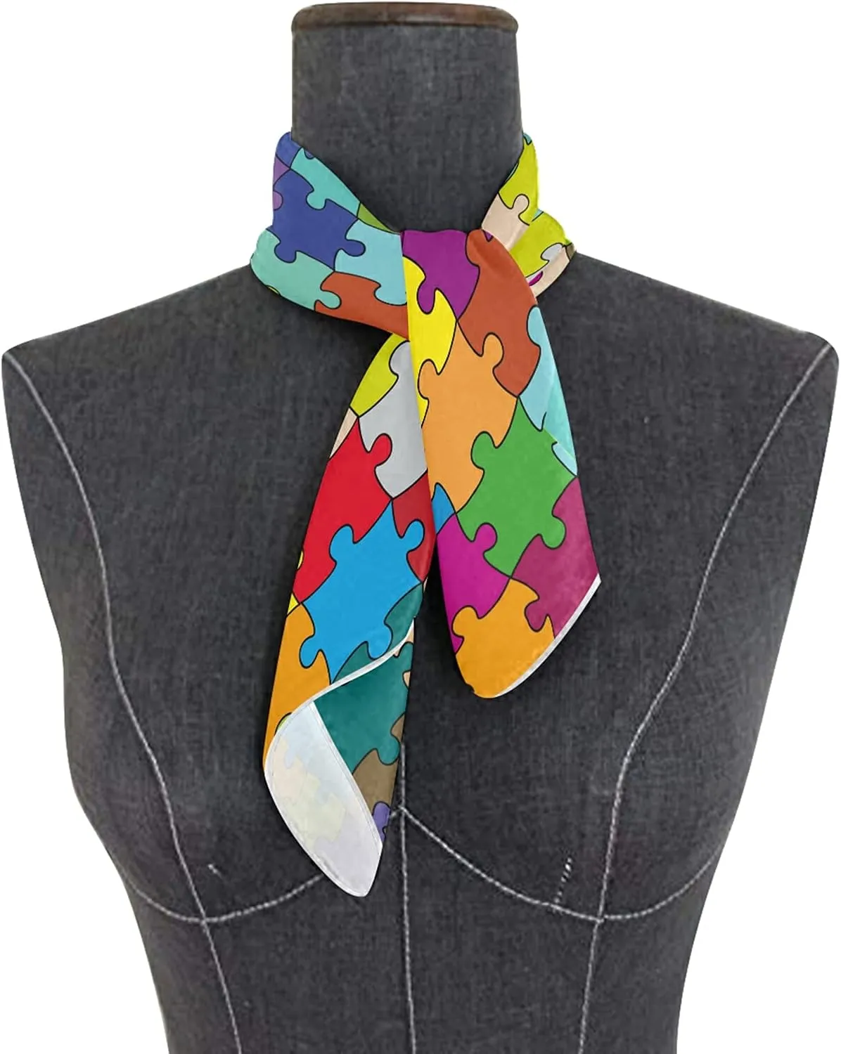 Women Silk Scarf Hair Wrap Shawl Chiffon Stole Square Scarves Headscarf