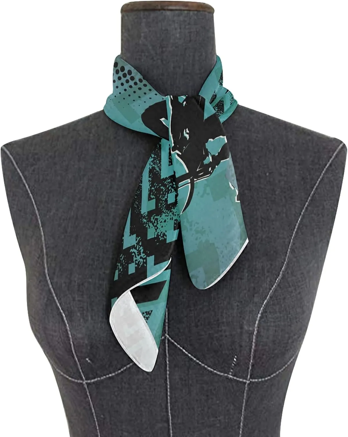 Women Silk Scarf Hair Wrap Shawl Chiffon Stole Square Scarves Headscarf