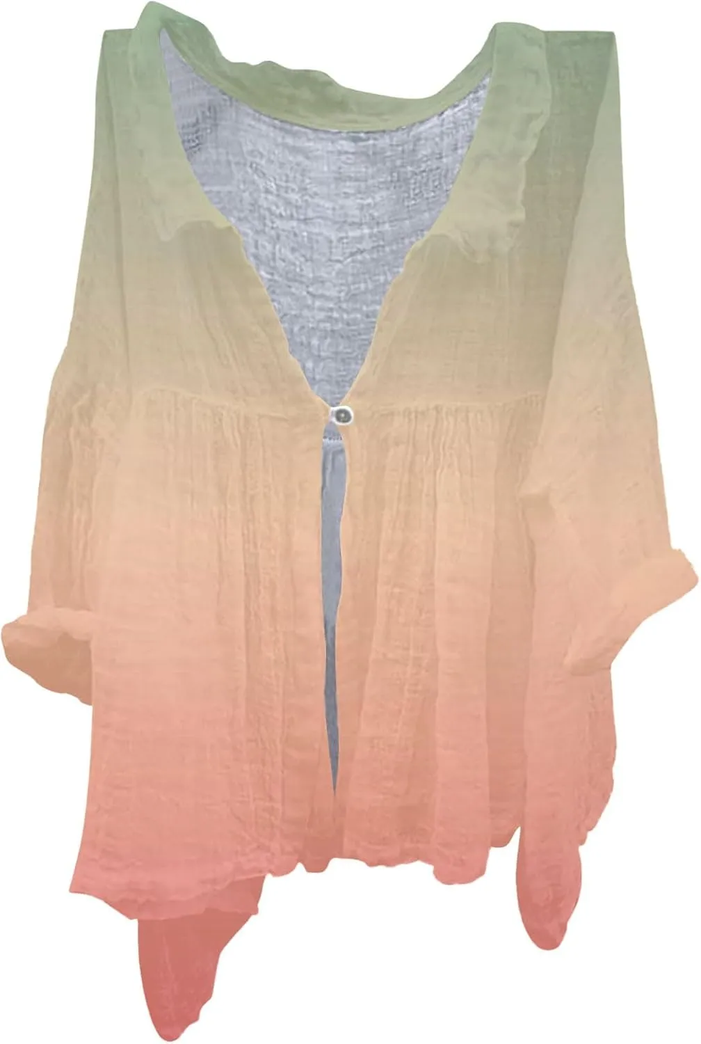 Womens Cotton Button Down Shirt Women's Floral Butterfly Print Natural Autumn Fragrant Fabric Cotton Linen Shirt
