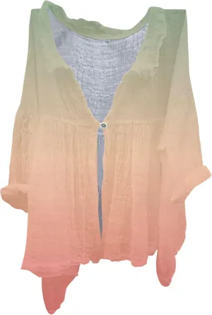 Womens Cotton Button Down Shirt Women's Floral Butterfly Print Natural Autumn Fragrant Fabric Cotton Linen Shirt