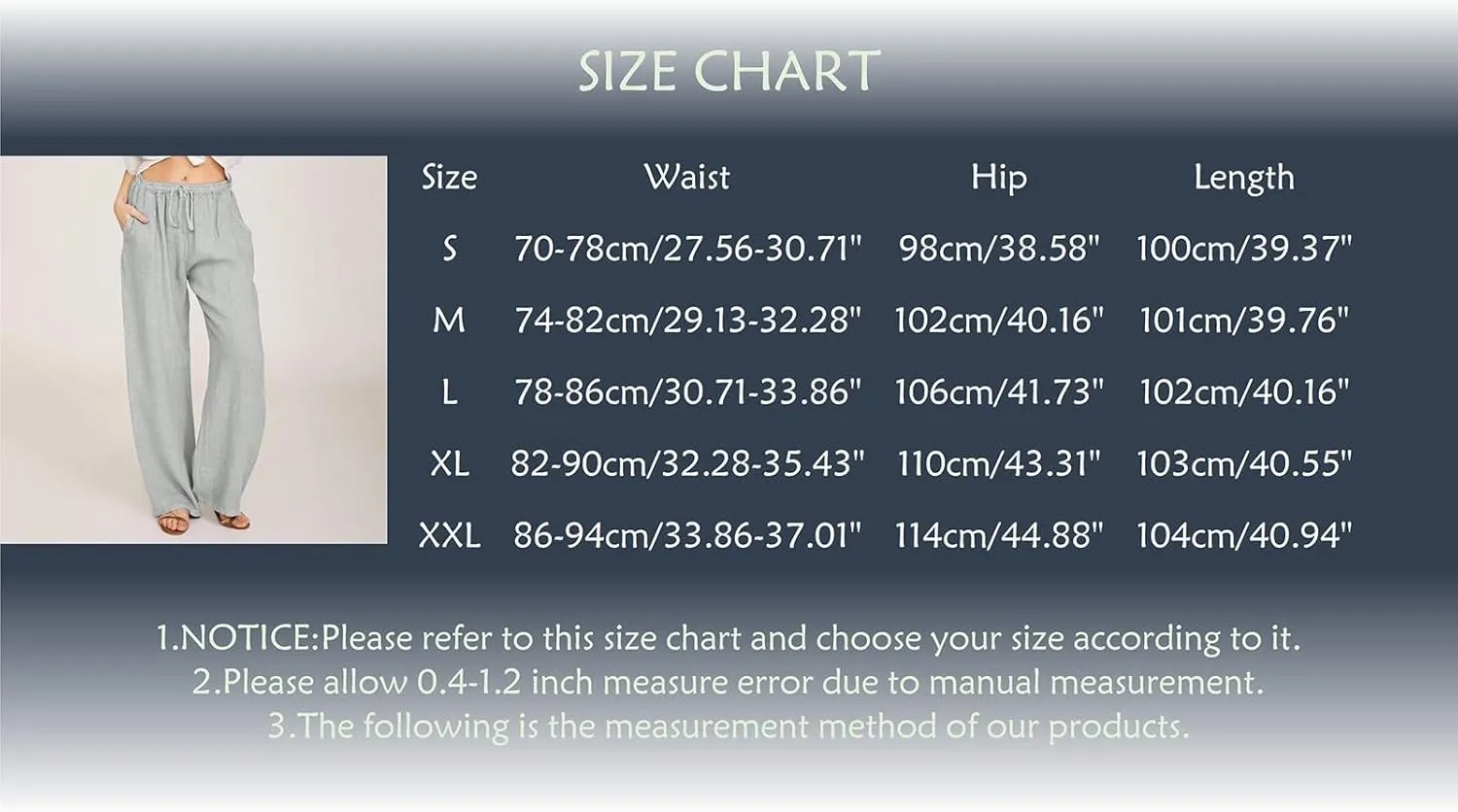 Women's Cotton Linen Summer Cropped Palazzo Pants High Waist Ankle Length Loose Fit Trousers Business Work