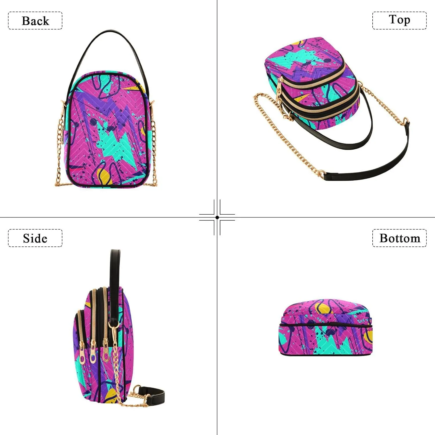 Womens Crossbody Purse Handbags for Women for Credit Cards Cash Keys Headphones Pattern 1