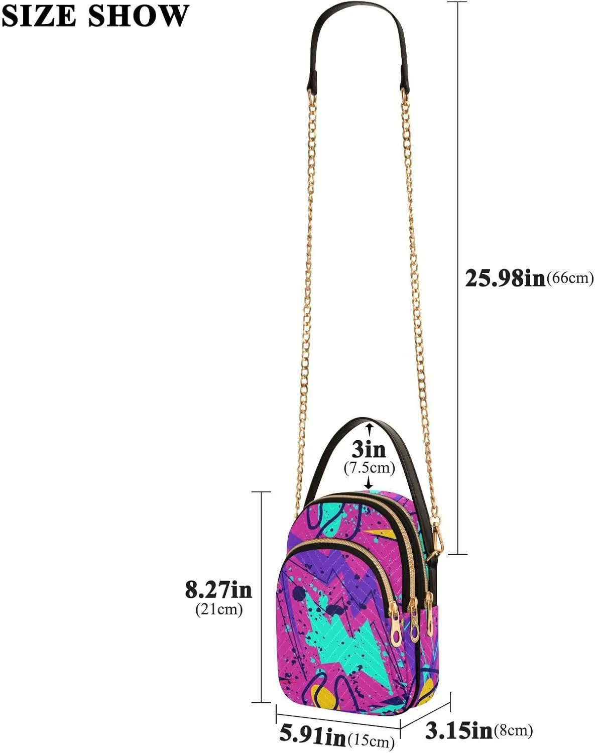 Womens Crossbody Purse Handbags for Women for Credit Cards Cash Keys Headphones Pattern 1