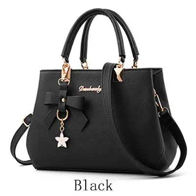 Womens Elegant Luxury Shoulder Handbag With Bow