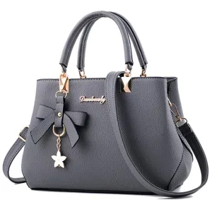 Womens Elegant Luxury Shoulder Handbag With Bow