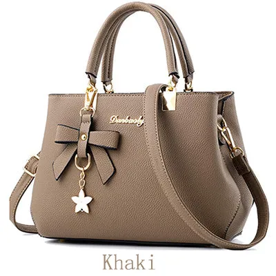 Womens Elegant Luxury Shoulder Handbag With Bow