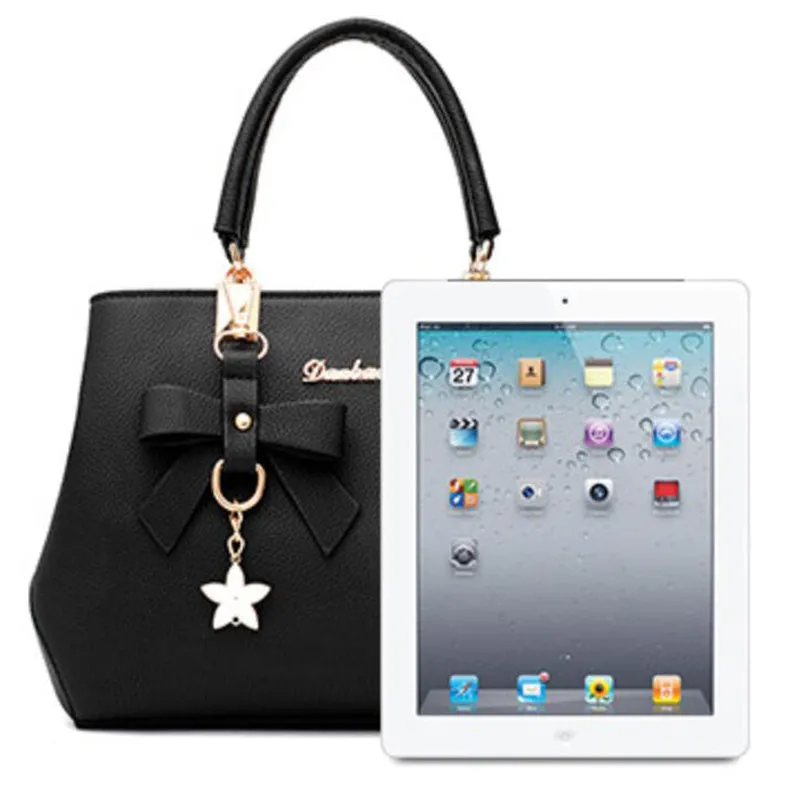 Womens Elegant Luxury Shoulder Handbag With Bow