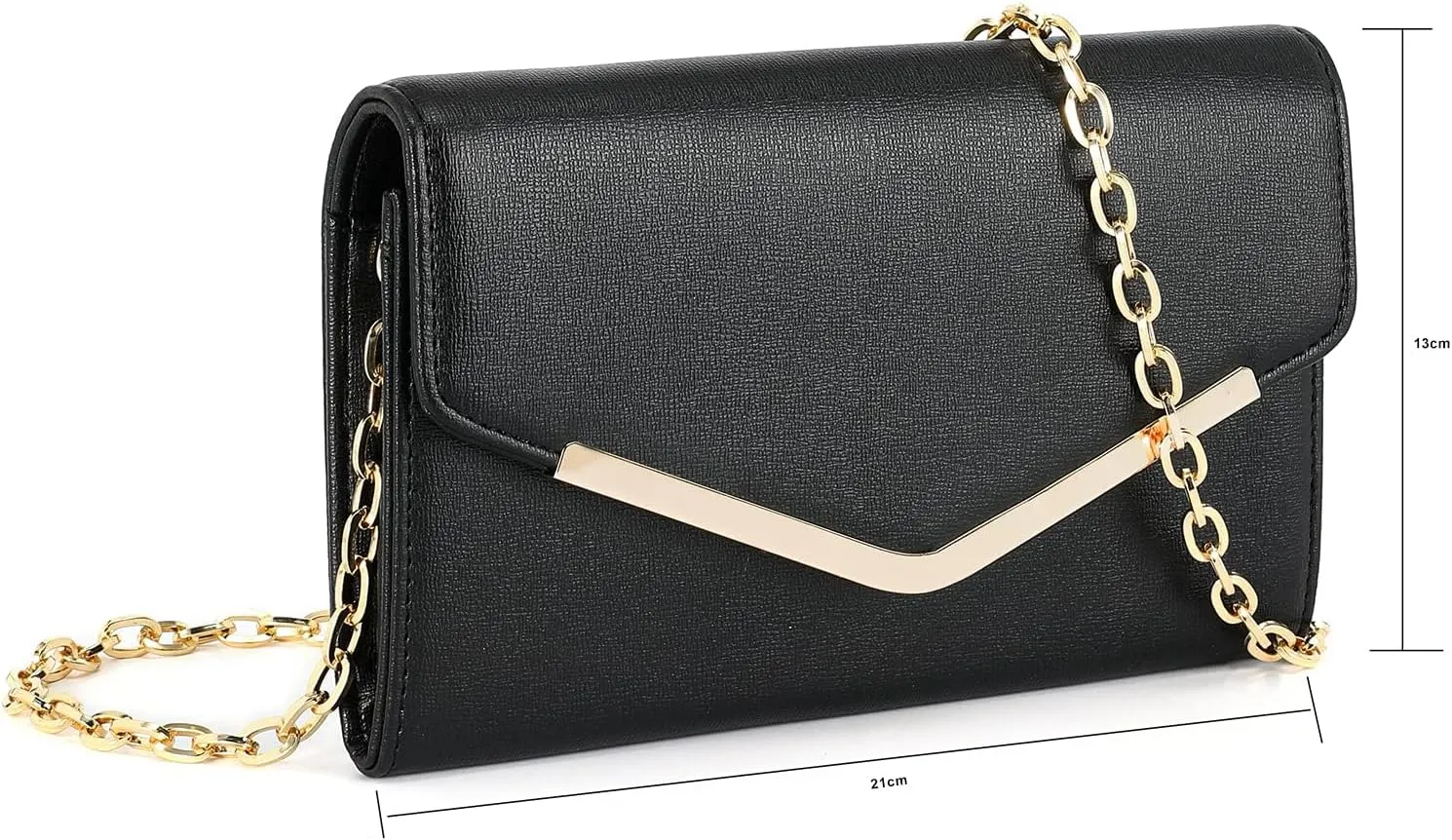 Women's Evening Bag Envelope Clutch Purse Detachable Chain Crossbody Bag for Wedding Party Shoulder Bag Handbag