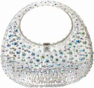Women's Evening Bag for Women Sparkly Rhinestone Clutch Purse Acrylic Top-handle Bag