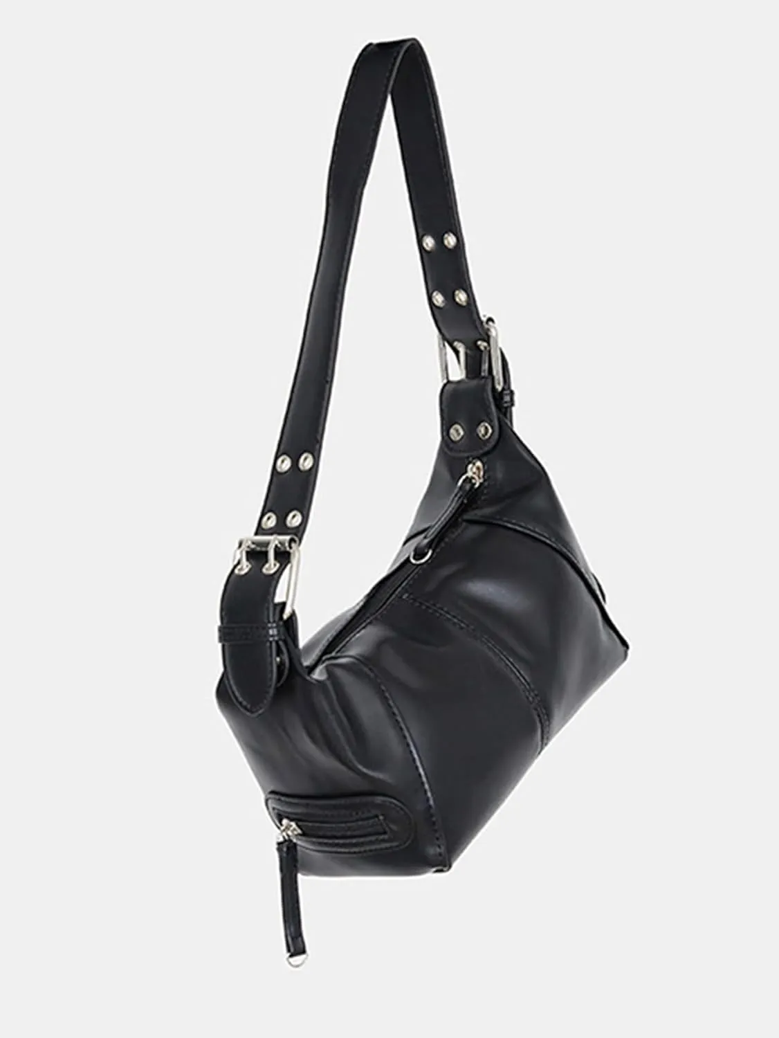 Women's Glossy Retro Underarm Purses Bucket Hobo Bags Clutch Shoulder Handbags