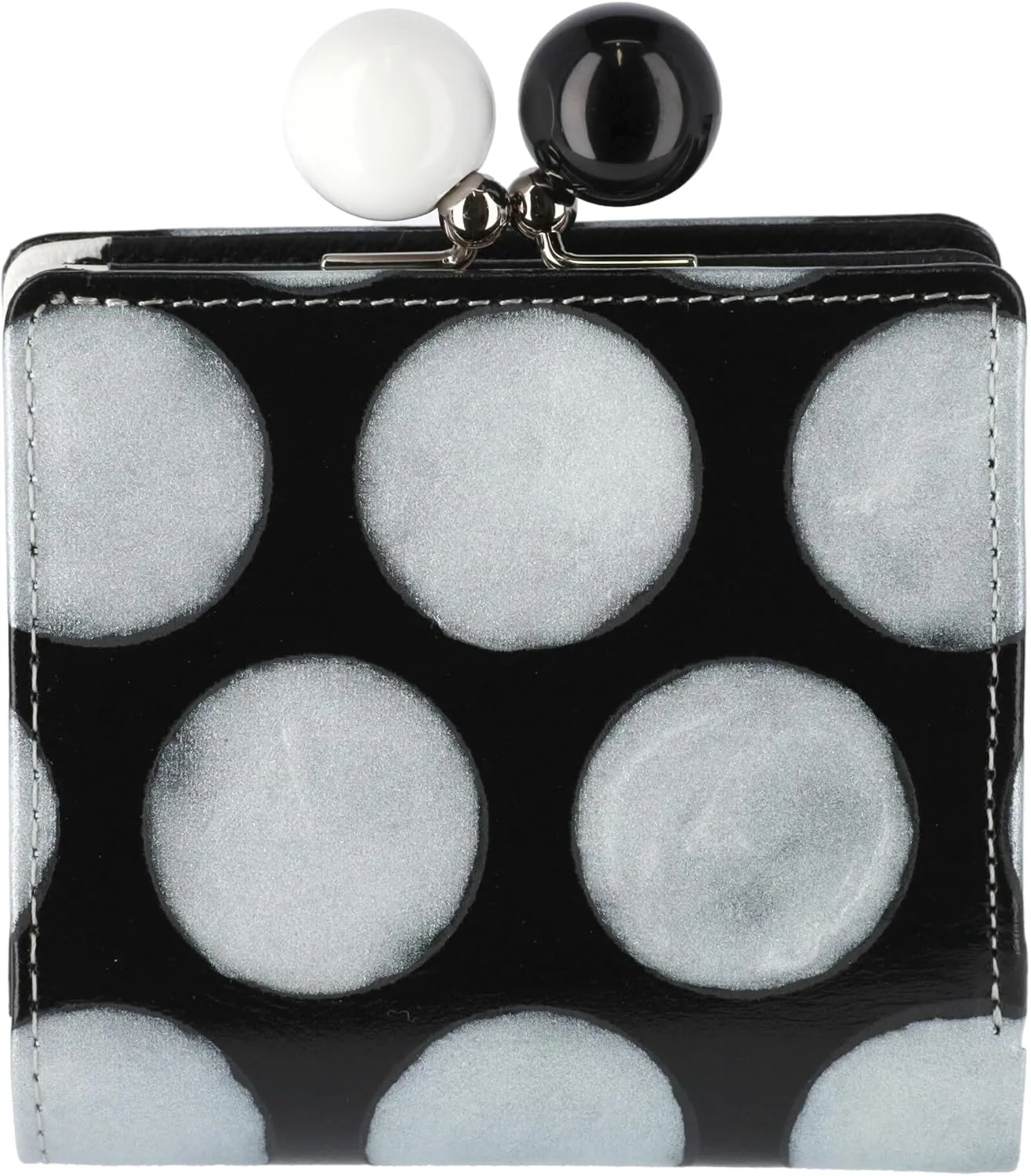 Women's Large Dot Pattern Mini Wallet