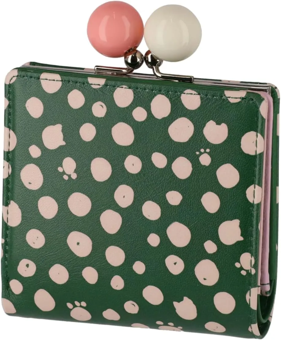 Women's Mini Wallet with Polka Dot Pattern