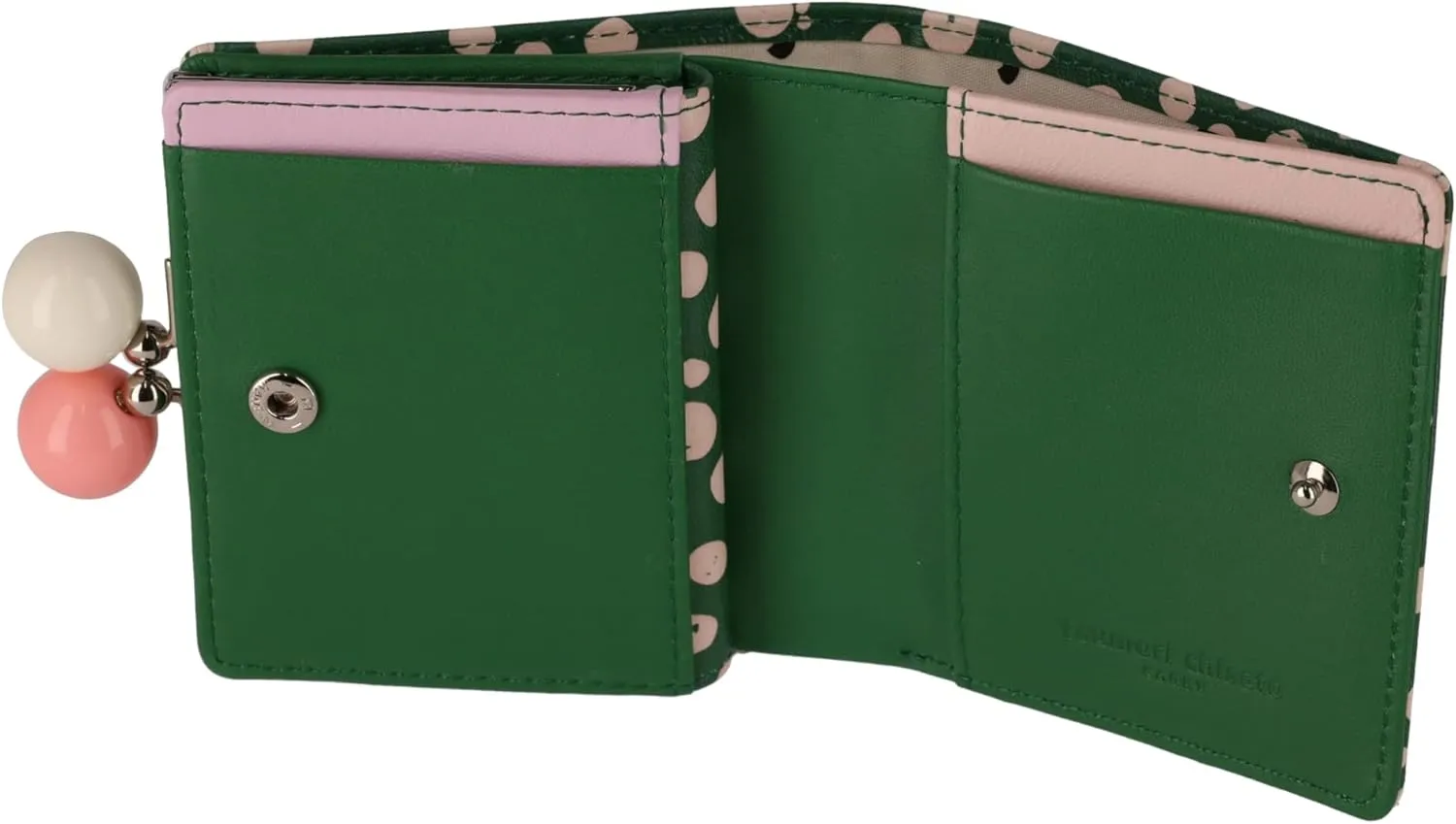 Women's Mini Wallet with Polka Dot Pattern
