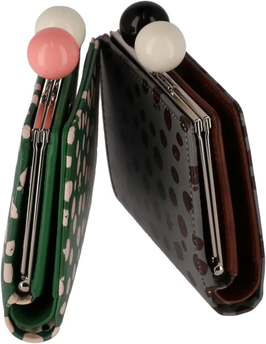 Women's Mini Wallet with Polka Dot Pattern
