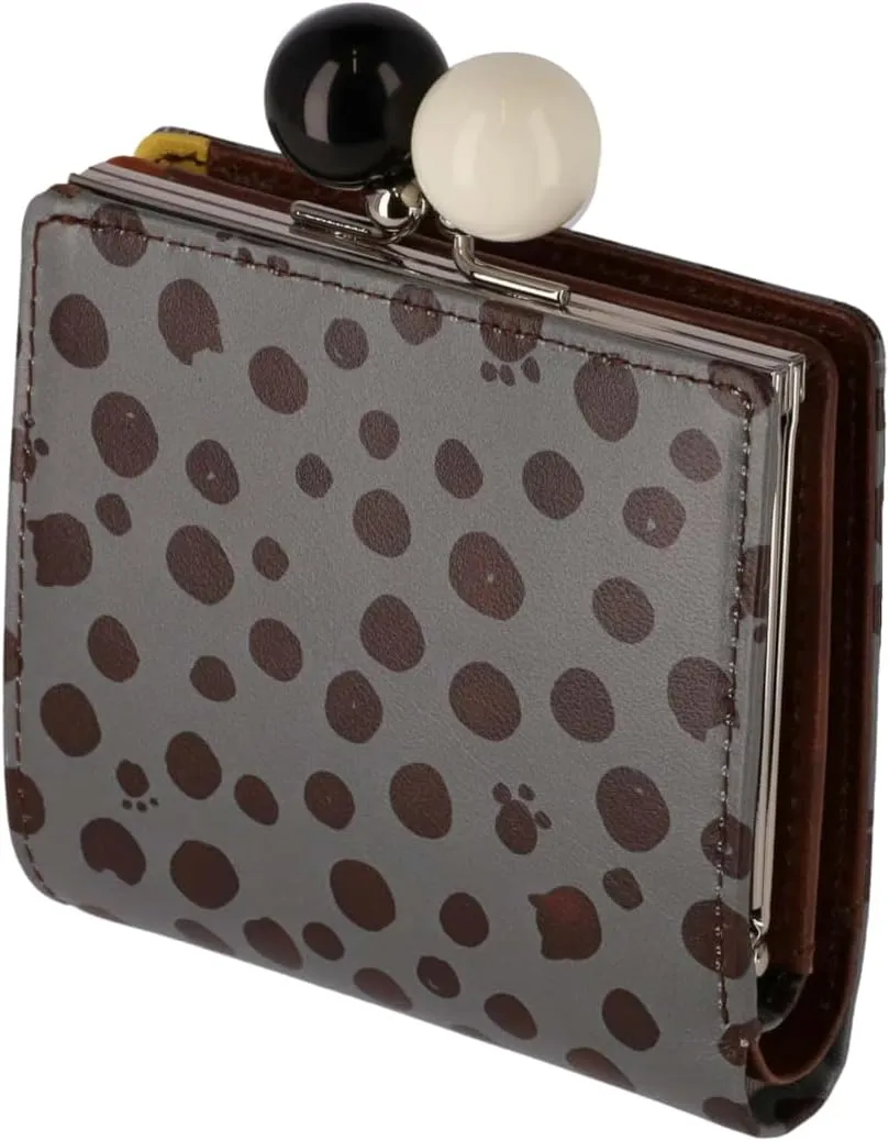 Women's Mini Wallet with Polka Dot Pattern