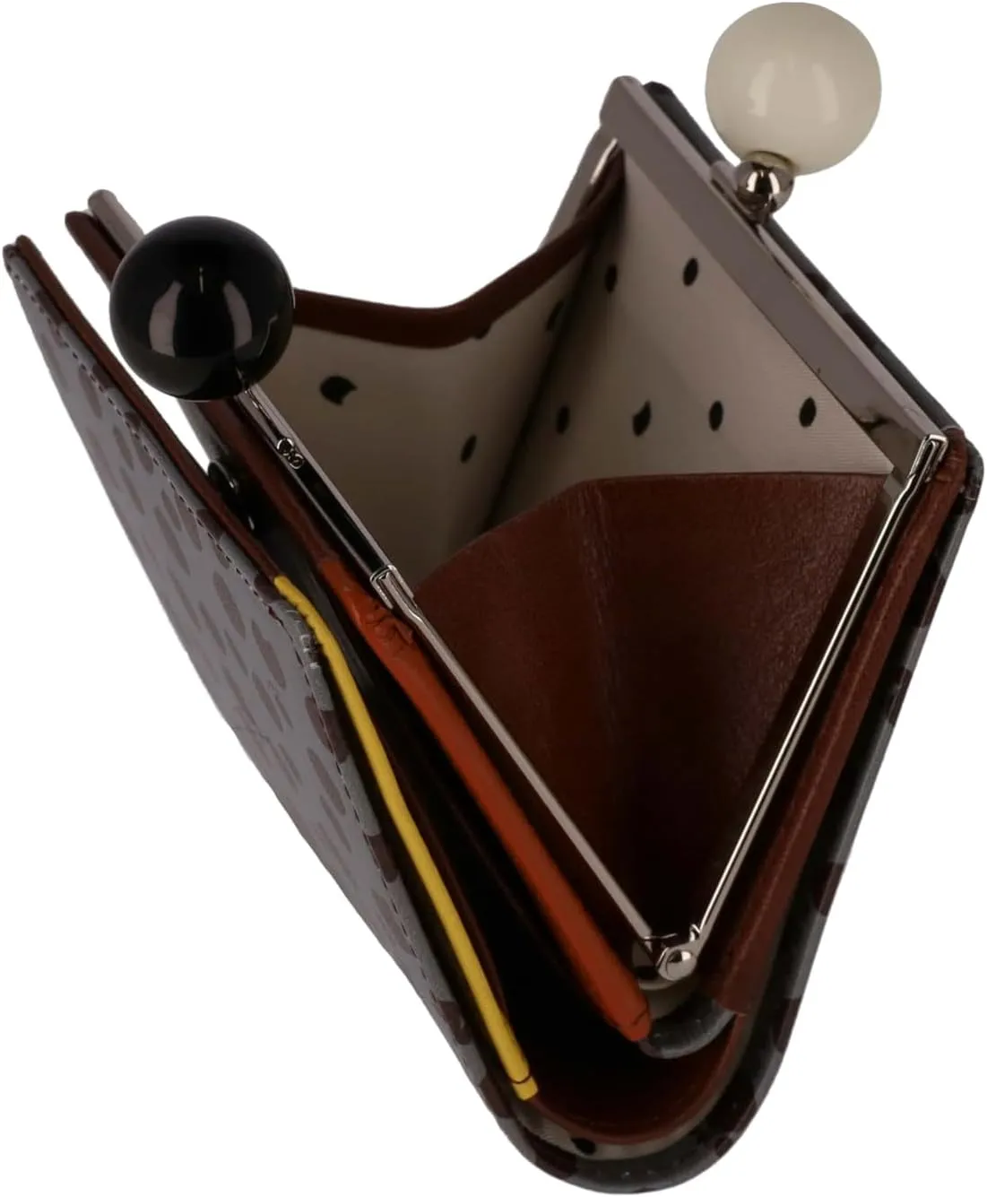 Women's Mini Wallet with Polka Dot Pattern