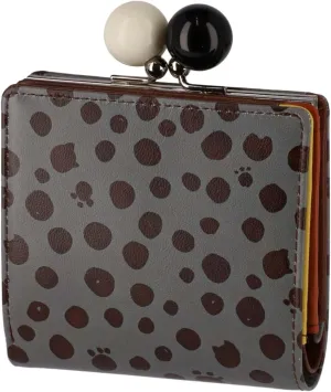 Women's Mini Wallet with Polka Dot Pattern