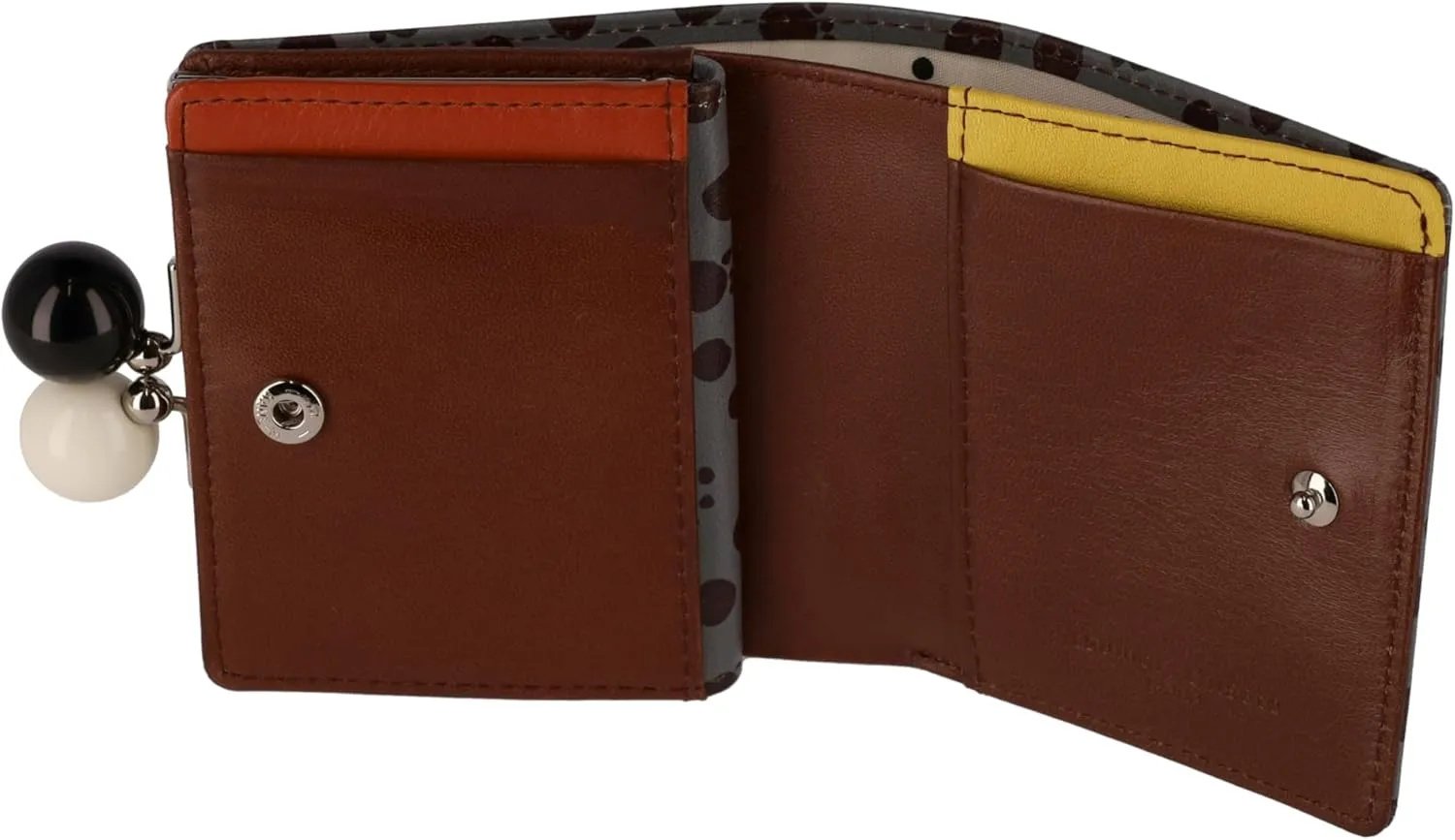 Women's Mini Wallet with Polka Dot Pattern