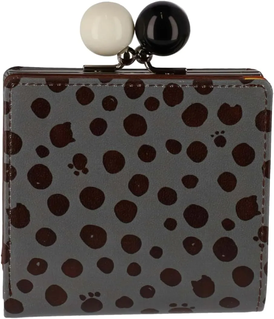 Women's Mini Wallet with Polka Dot Pattern