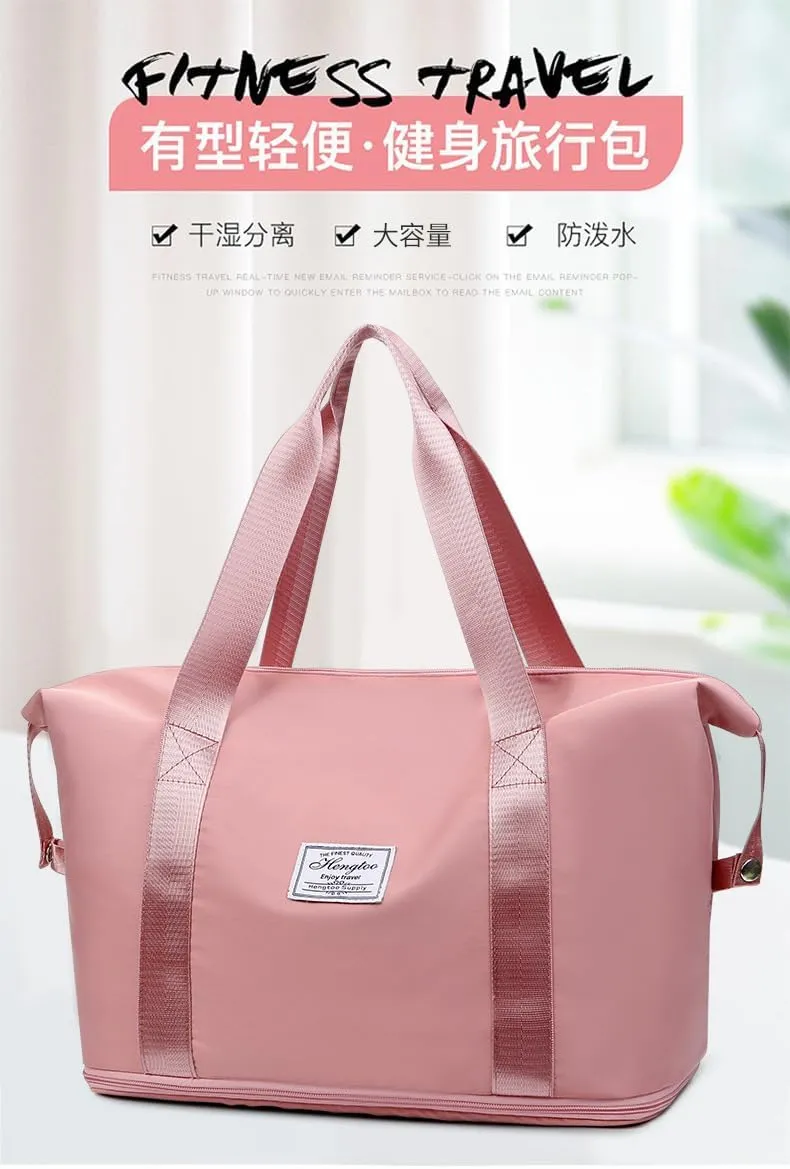 Women's Short-Distance Luggage, Business Trip Travel Bags, Portable Large-Capacity Storage Bags, Folding Lightweight Travel Bag Storage