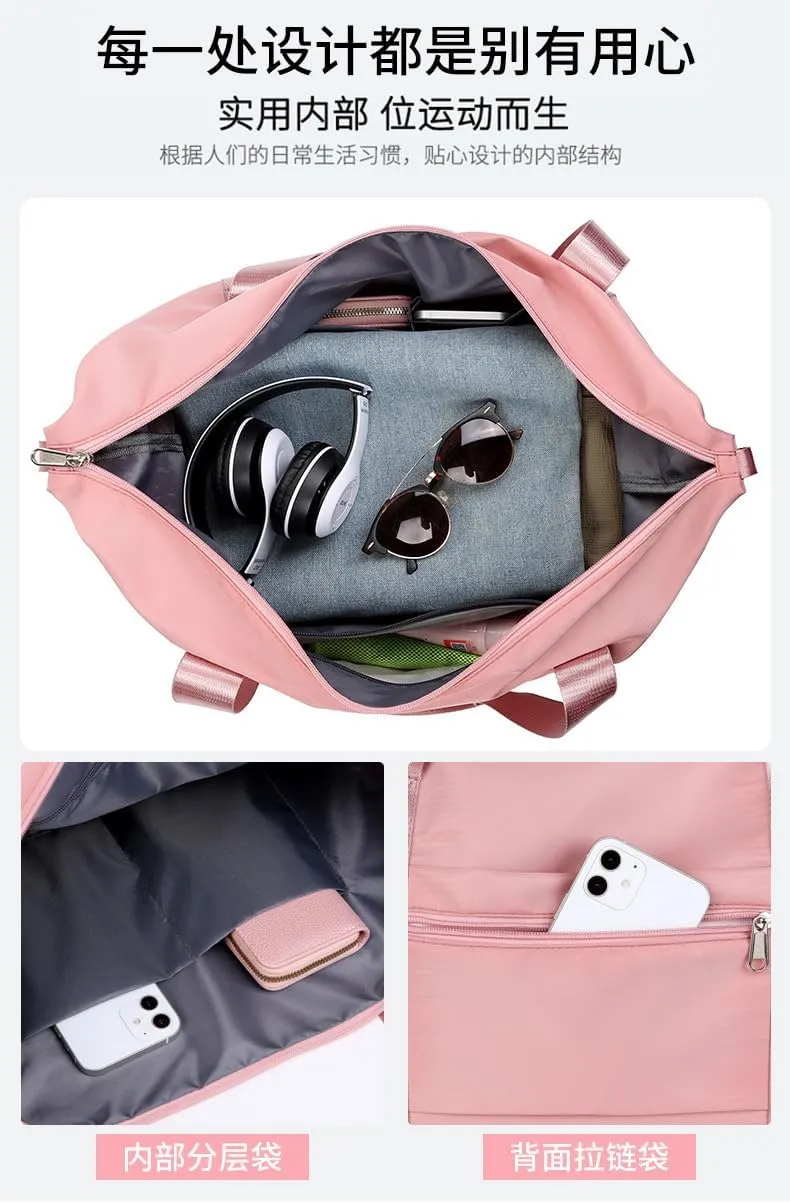 Women's Short-Distance Luggage, Business Trip Travel Bags, Portable Large-Capacity Storage Bags, Folding Lightweight Travel Bag Storage