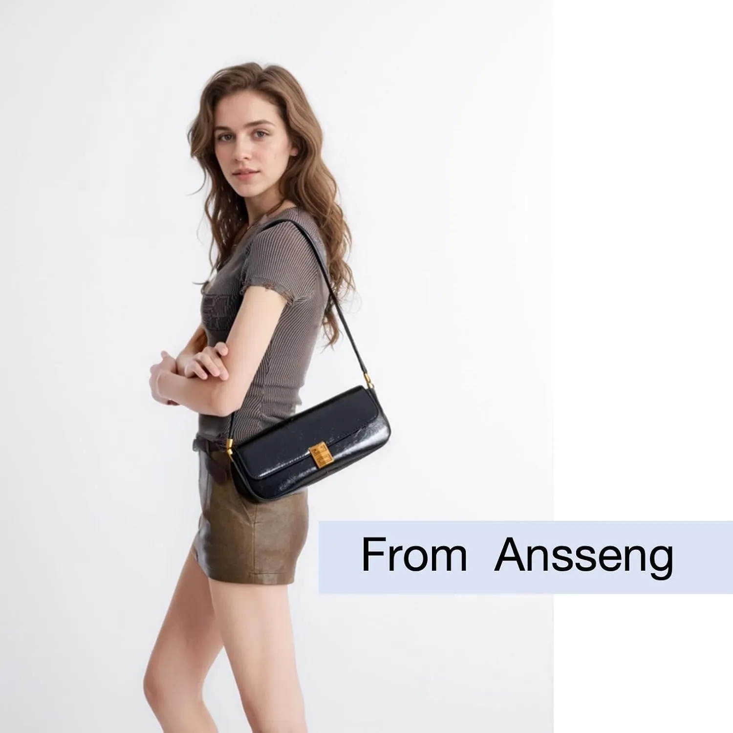 Women’s Shoulder Bag, Retro Burgundy Handbag, Small Clutch Purse Spring Bags for Women 2025