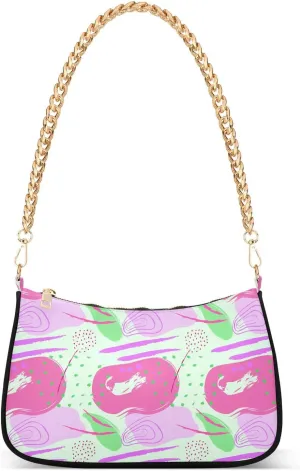 Women's Shoulder Handbags Chain Shoulder Brace for Women Bag Doodle Pattern Ladies Vacation Handbags Tote Purse,Multi1