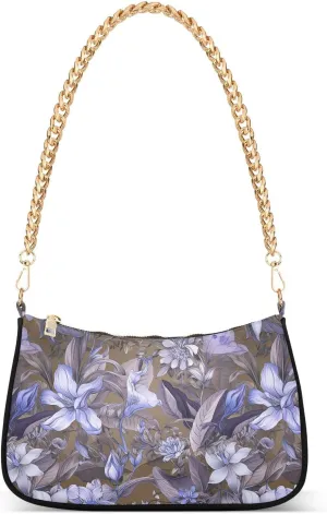 Women's Shoulder Handbags Chain Shoulder Brace for Women Bag Flowers Pattern Ladies Vacation Handbags Tote Purse,Multi1