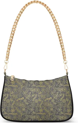 Women's Shoulder Handbags Chain Shoulder Brace for Women Bag Leaves Pattern Ladies Vacation Handbags Tote Purse,Multi1