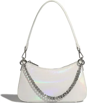 Women's Small Clutch Tote Handbags with Zipper Retro Classic Pattern Shoulder Bag Colorful Purse