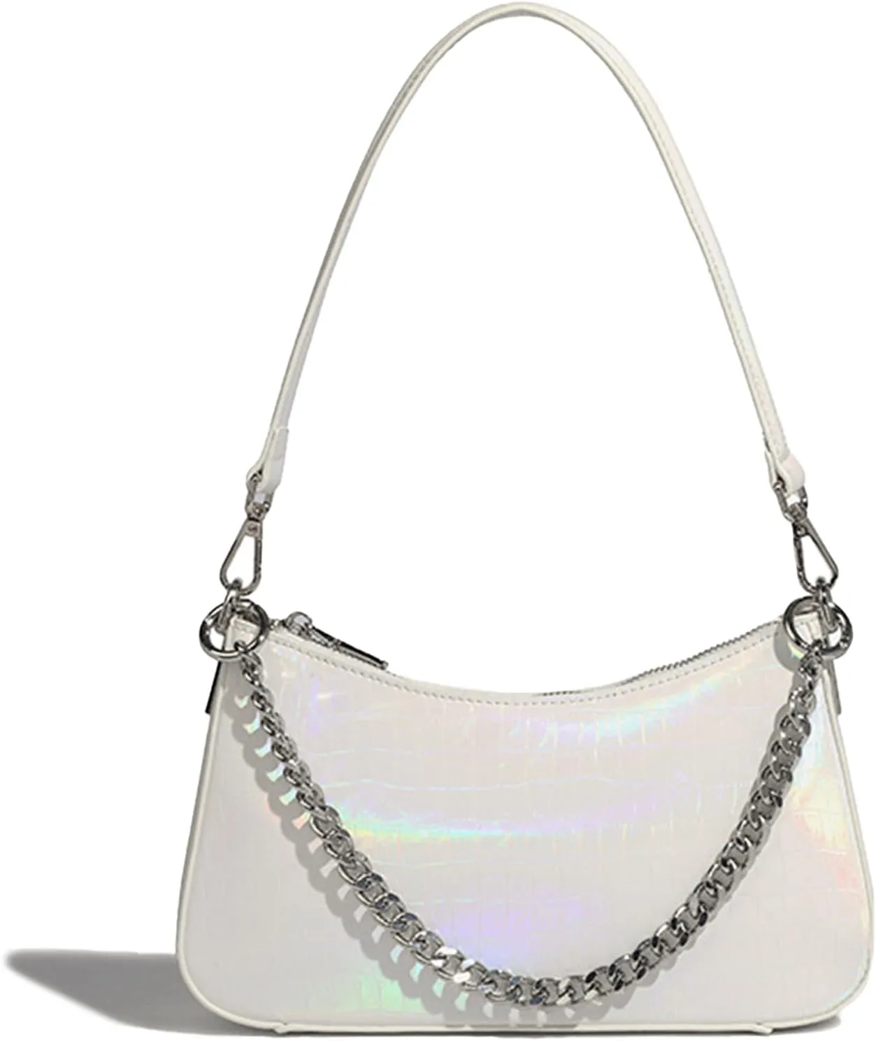 Women's Small Clutch Tote Handbags with Zipper Retro Classic Pattern Shoulder Bag Colorful Purse