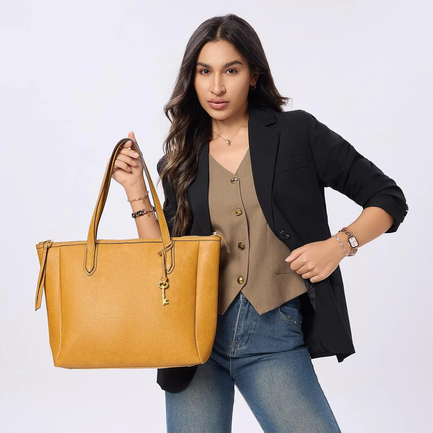 Women's Tote Bag Leather Handbag for Women 16L Large Capacity Travel Purses Ladies Shoulder Bags
