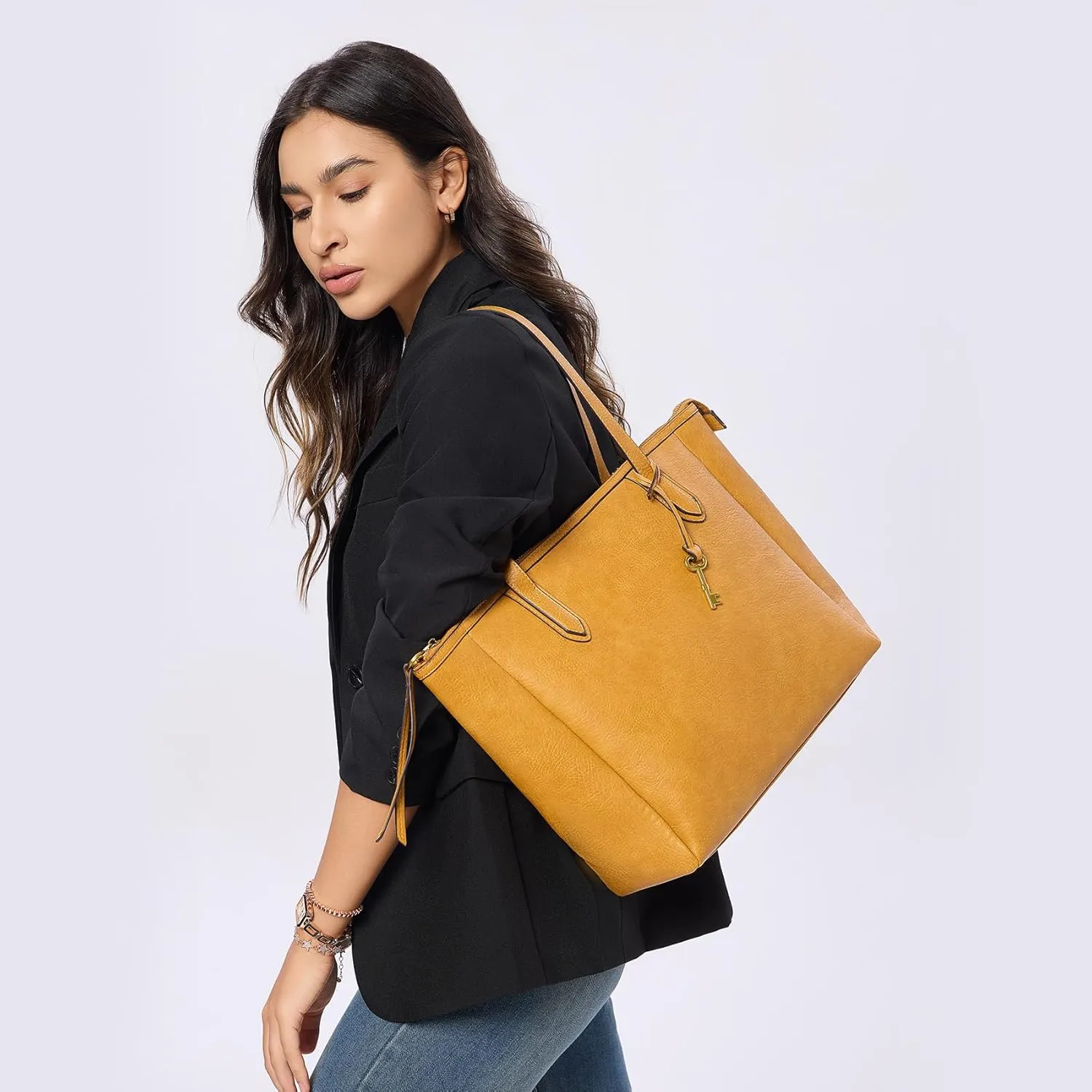 Women's Tote Bag Leather Handbag for Women 16L Large Capacity Travel Purses Ladies Shoulder Bags