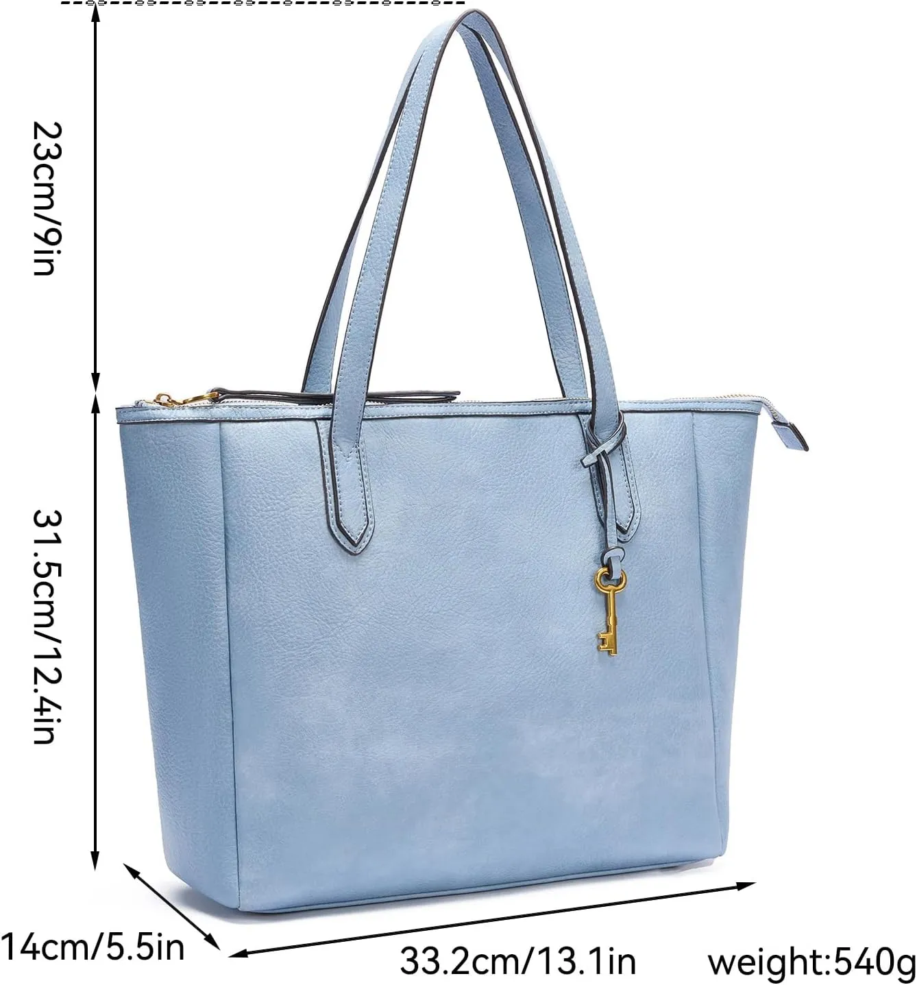 Women's Tote Bag Leather Handbag for Women 16L Large Capacity Travel Purses Ladies Shoulder Bags