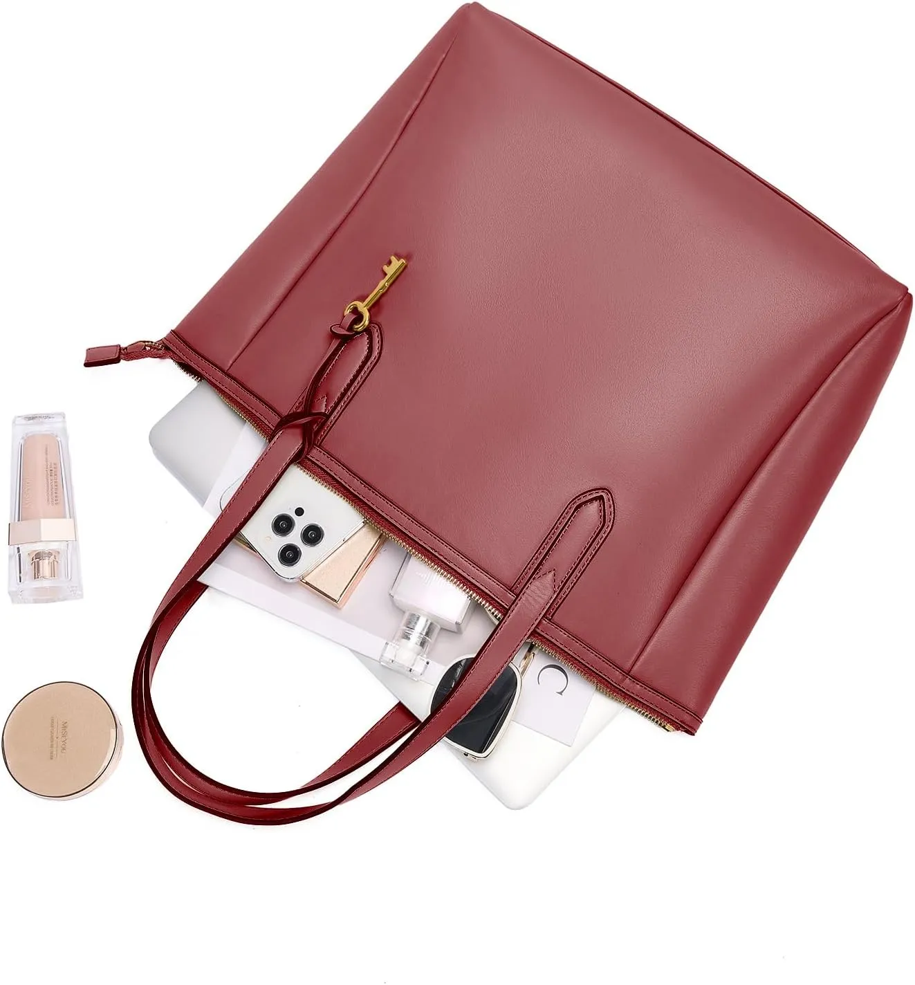 Women's Tote Bag Leather Handbag for Women 16L Large Capacity Travel Purses Ladies Shoulder Bags