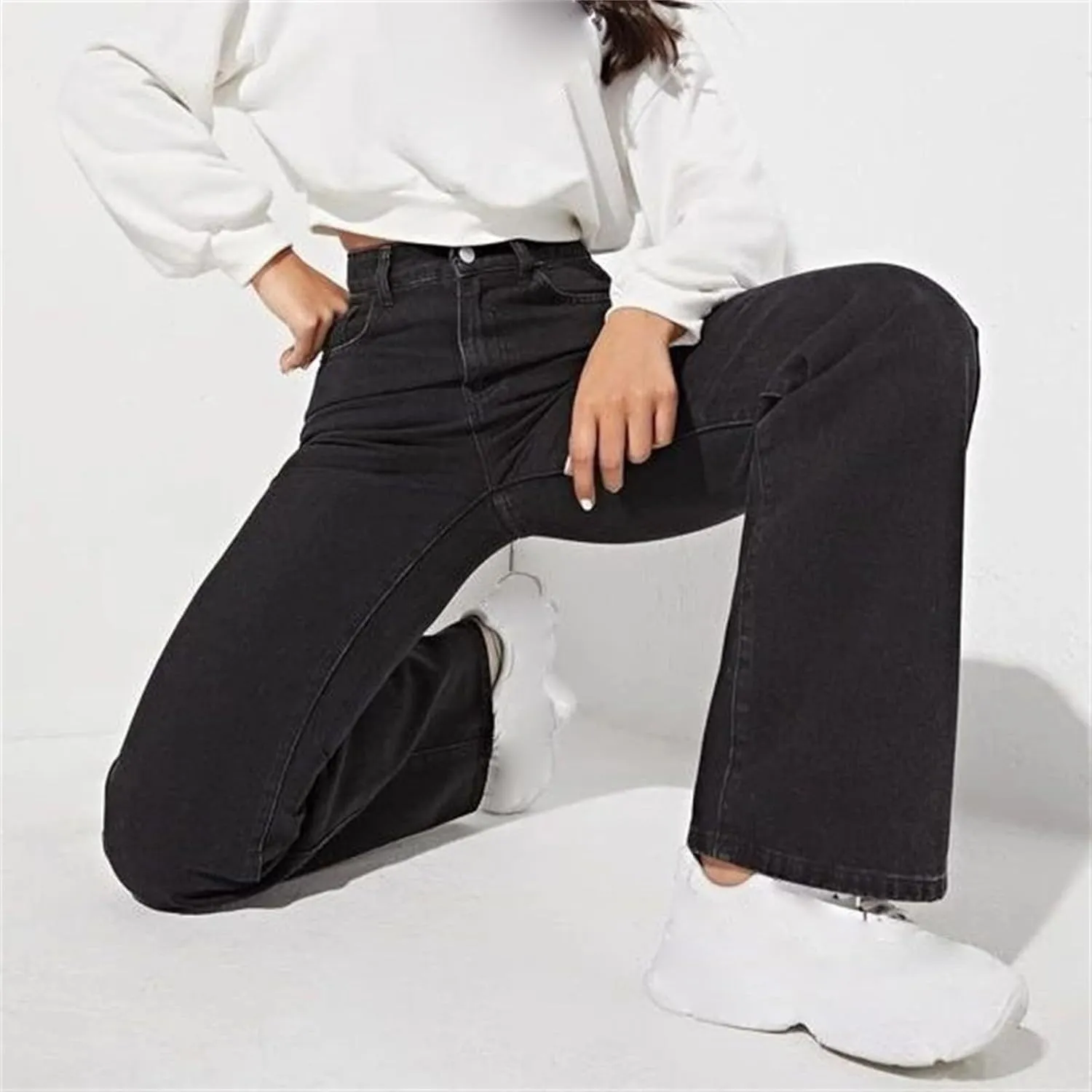 Women's Wedgie Straight Jeans Slim Embroidered Jeans Cropped Denim Pants Jeans Women Tall Womens Womens Jeans High