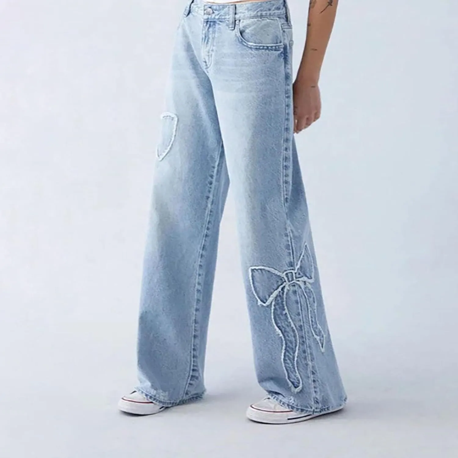 Women's Wedgie Straight Jeans Slim Embroidered Jeans Cropped Denim Pants Jeans Women Tall Womens Womens Jeans High