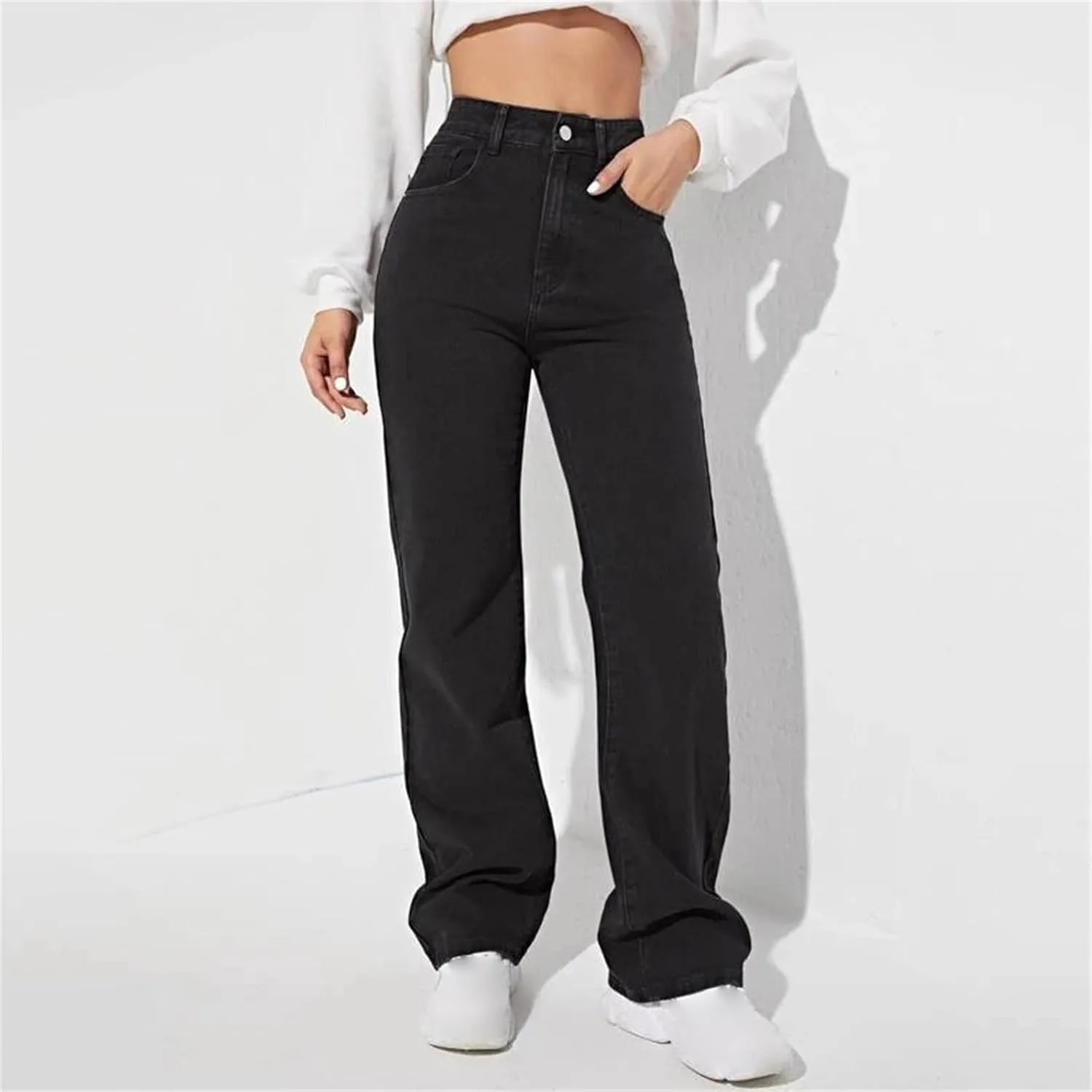 Women's Wedgie Straight Jeans Slim Embroidered Jeans Cropped Denim Pants Jeans Women Tall Womens Womens Jeans High