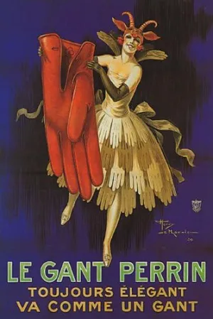 WONDERFULITEMS Girl RED Gloves LE GANT Perrin French France Vintage Poster Canvas REPRO