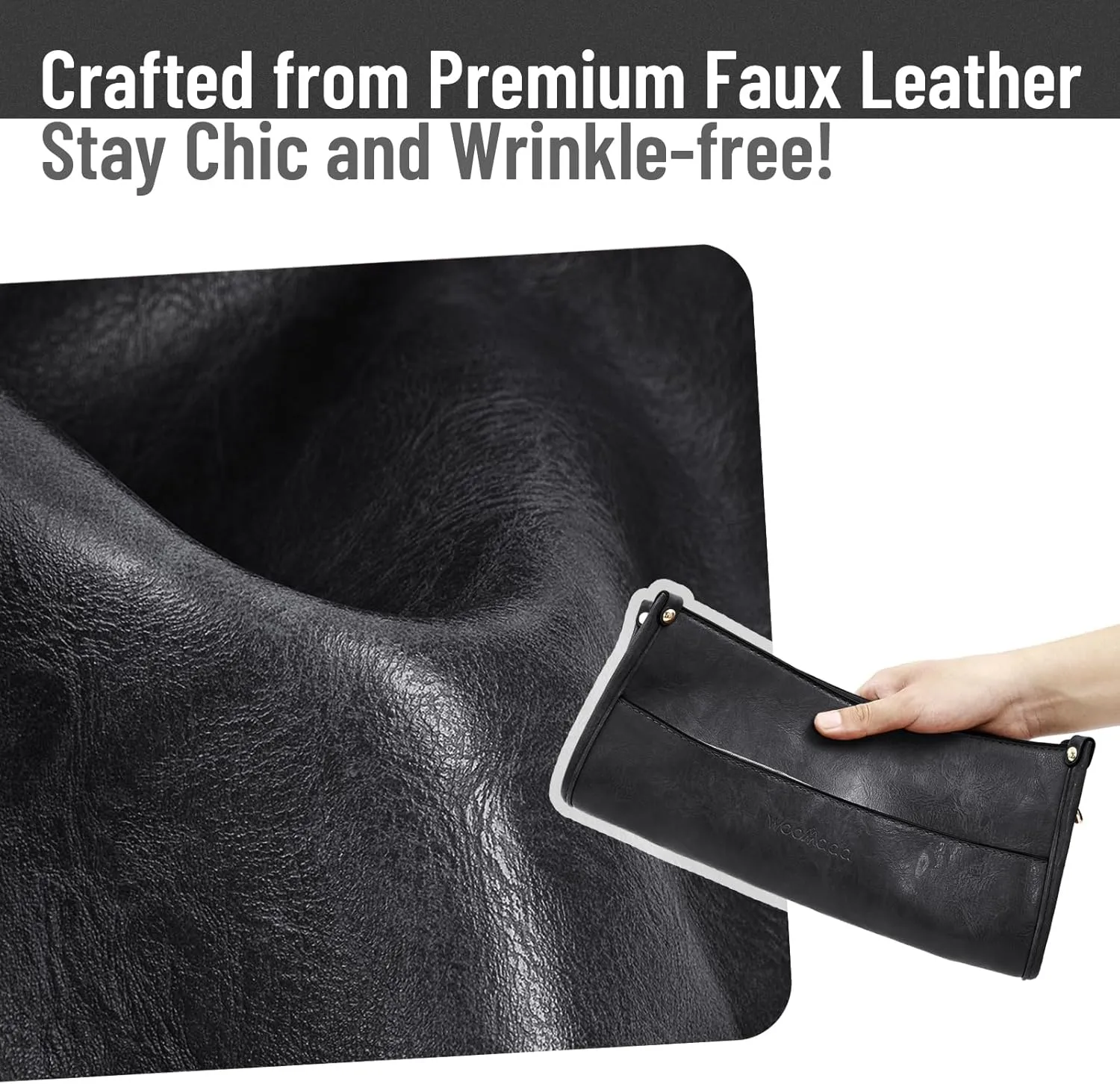 WOOMADA Hobo Handbag for Women Vegan Leather Crossbody Bags Trendy Shoulder Bag with 2 Adjustable Strap