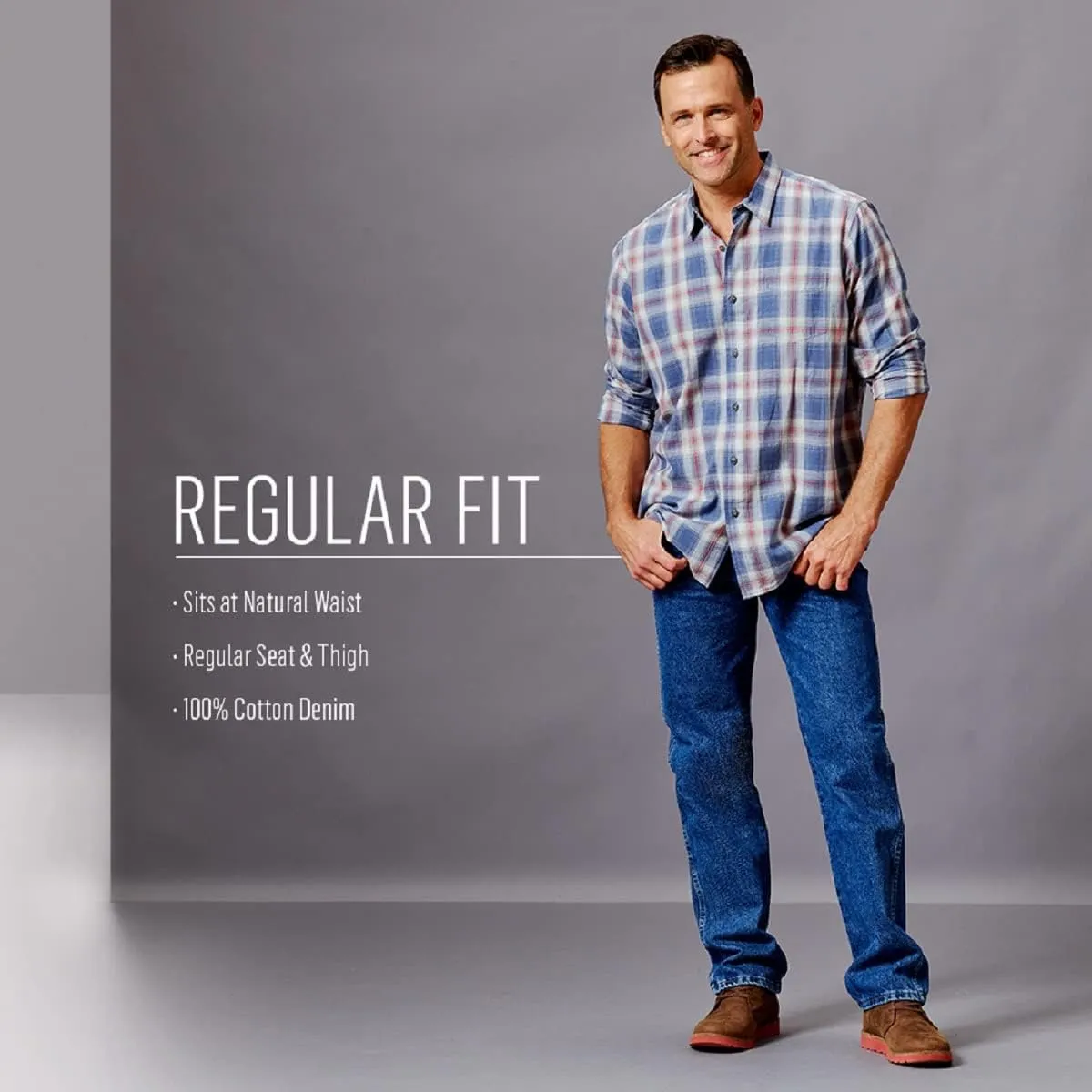 Wrangler Authentics Men's Classic 5-Pocket Regular Fit Cotton Jean