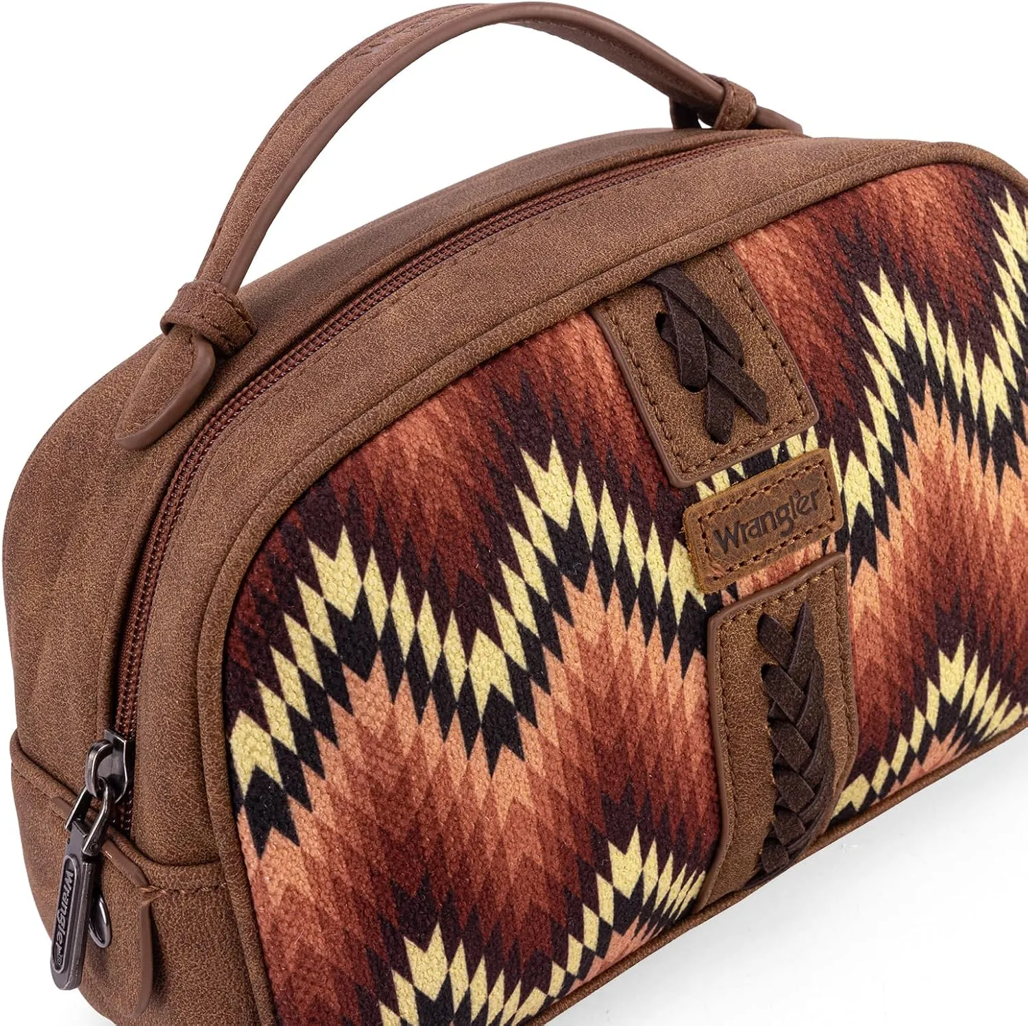 Wrangler Makeup Pouch Bag Mini Western Toiletry Purse Cosmetic Organizer Paisley Travel Pouch for Women
