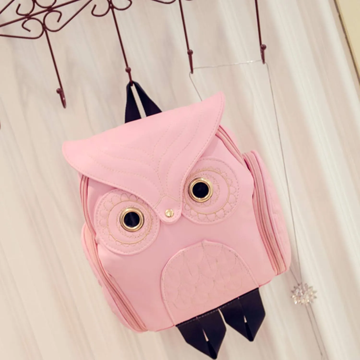 WYSBAOSHU Fashion Owl Backpack Women Pu Leather Mini Bag