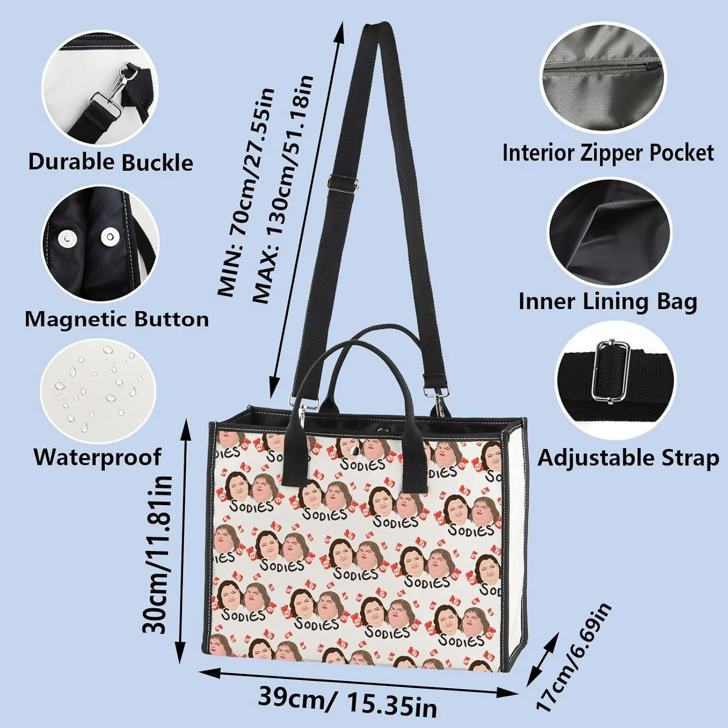 WZMPA Amy Tote Bag Tammy Fans Gift Sodies Comedy Reusable Grocery Bag Amy And Tammy Merchandise