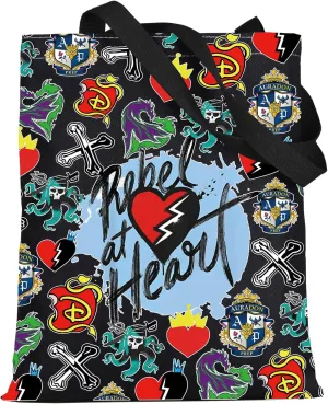 WZMPA Movie Tote Bag Jay ＆ Mal Fans Gift Evil Queen Reusable Grocery Bag Villain Merchandise