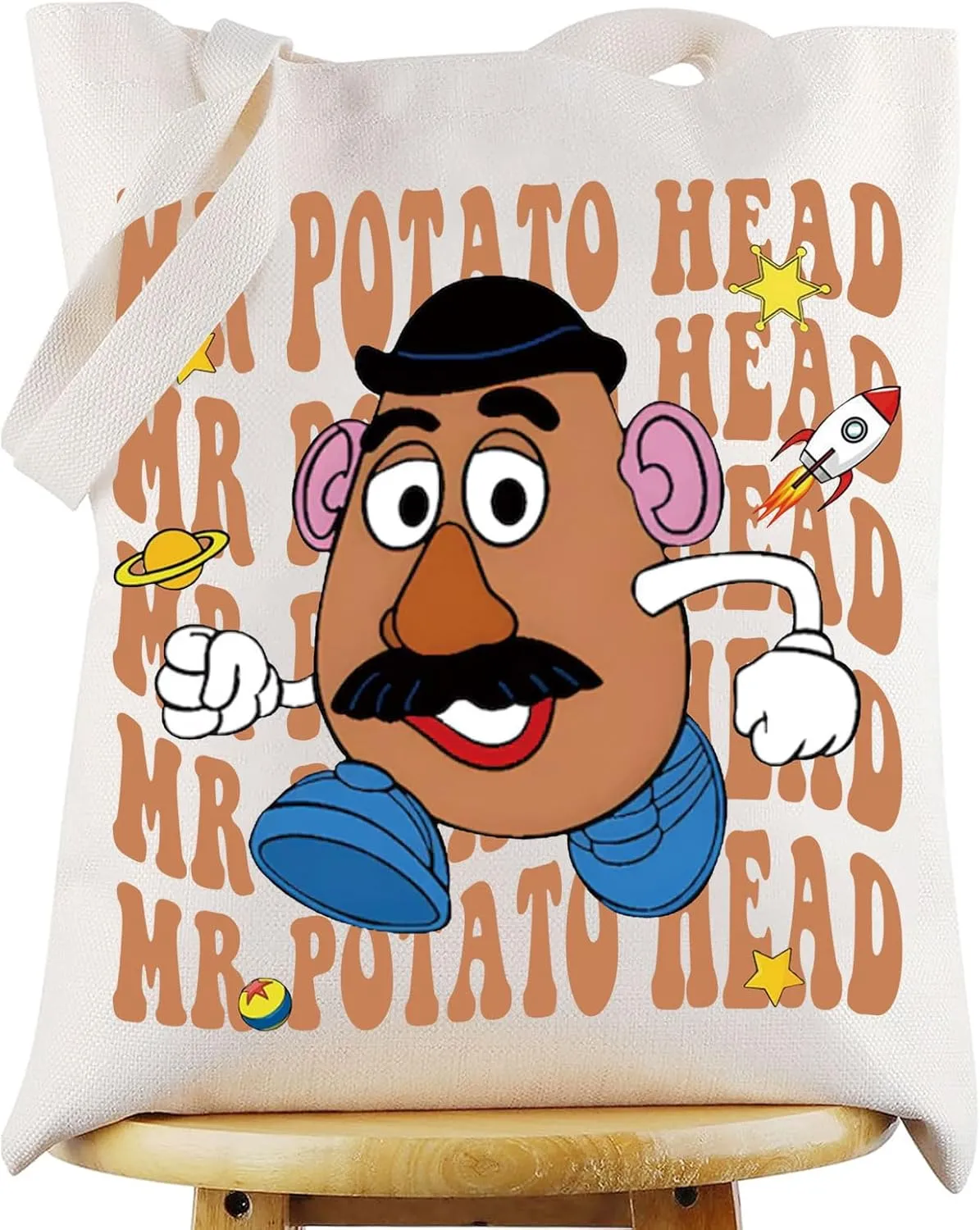 WZMPA Mr Potato Tote Bag Mr Potato Fans Gifts Mr Potato Cartoon Shoulder Bag Mr Potato Merchandise