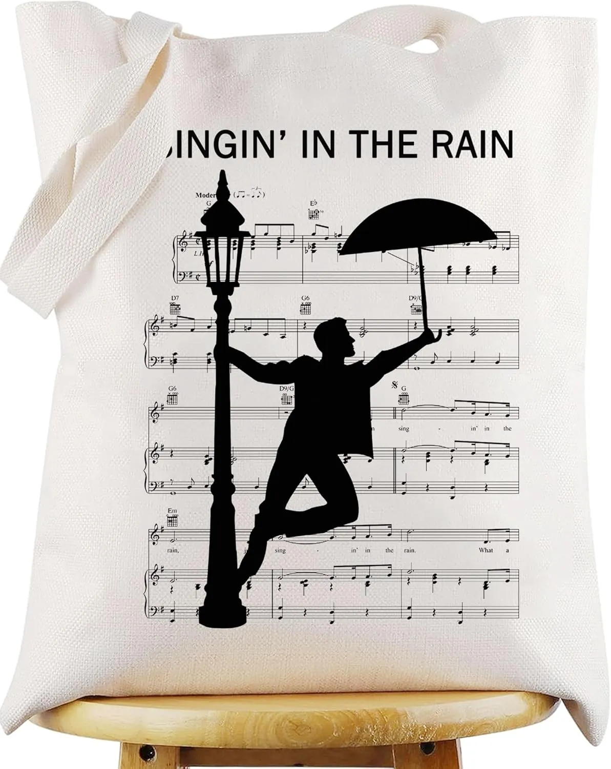 WZMPA Musical Tote Bag Gene Fans Gift Theater Shoulder Bag Theater Drama Merchandise